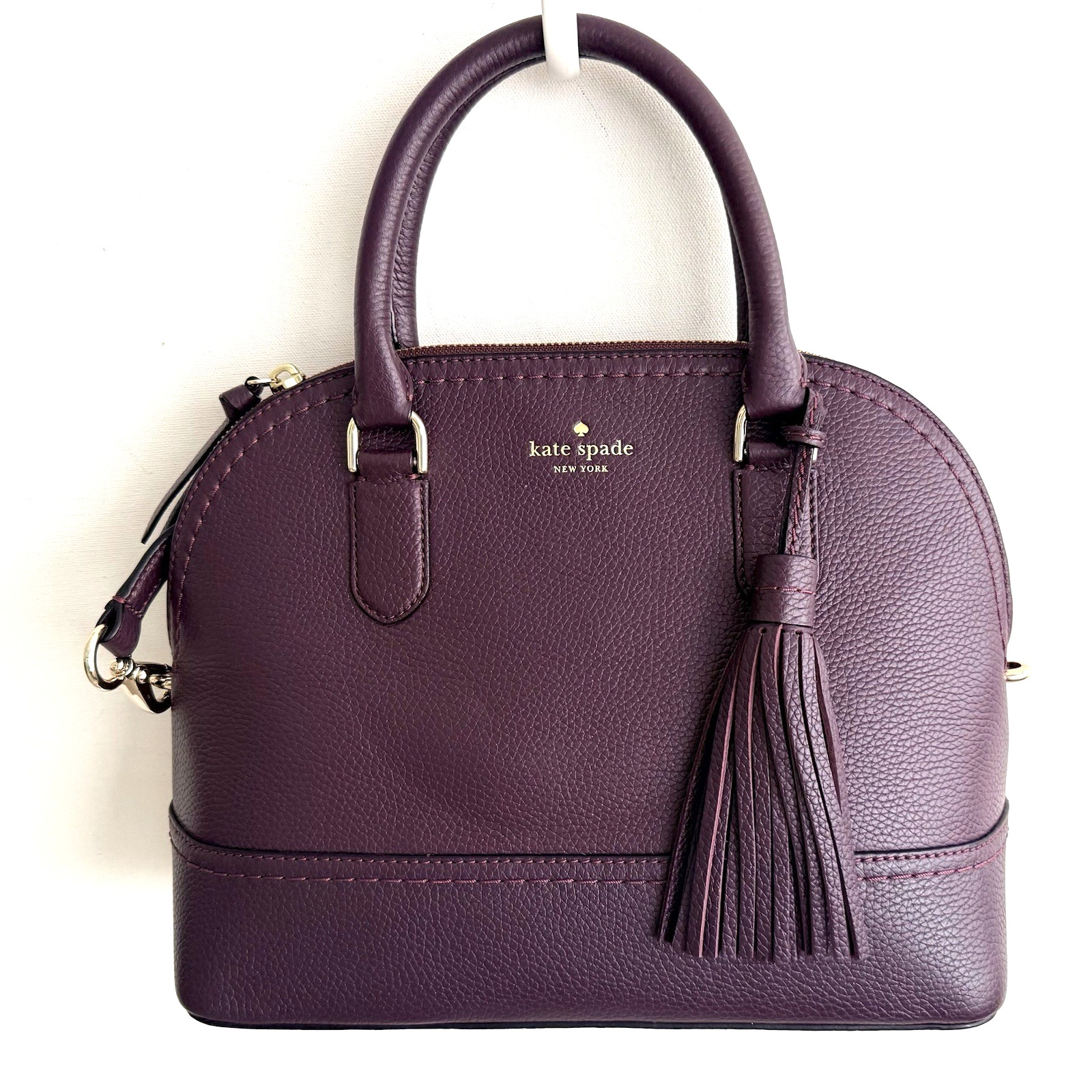NWT Kate Spade McCall Street Cari Pebbled Top Handle Satchel Mahogany Tassel NWT Kate Spade McCall Street Cari Pebbled Top Handle Satchel Mahogany Tassel