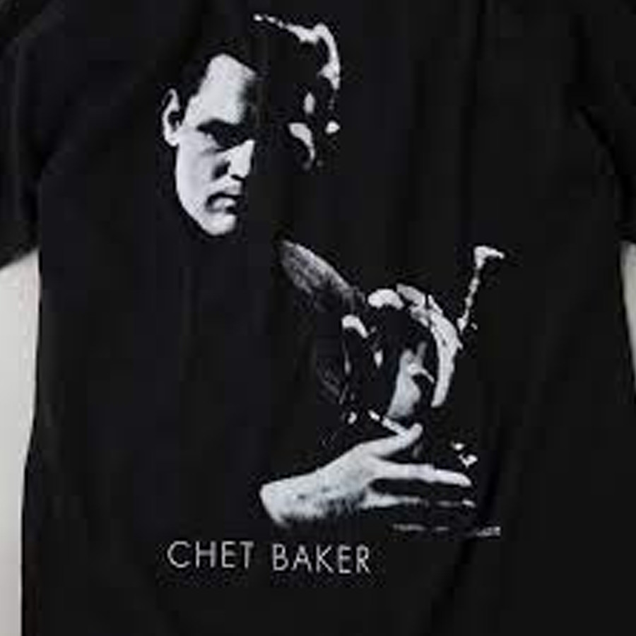 VTG Chet Baker black T-shirt SHORT SLEEVE All sizes S to 45Xl XZ412 VTG Chet Baker black T-shirt SHORT SLEEVE All sizes S to 45Xl XZ412