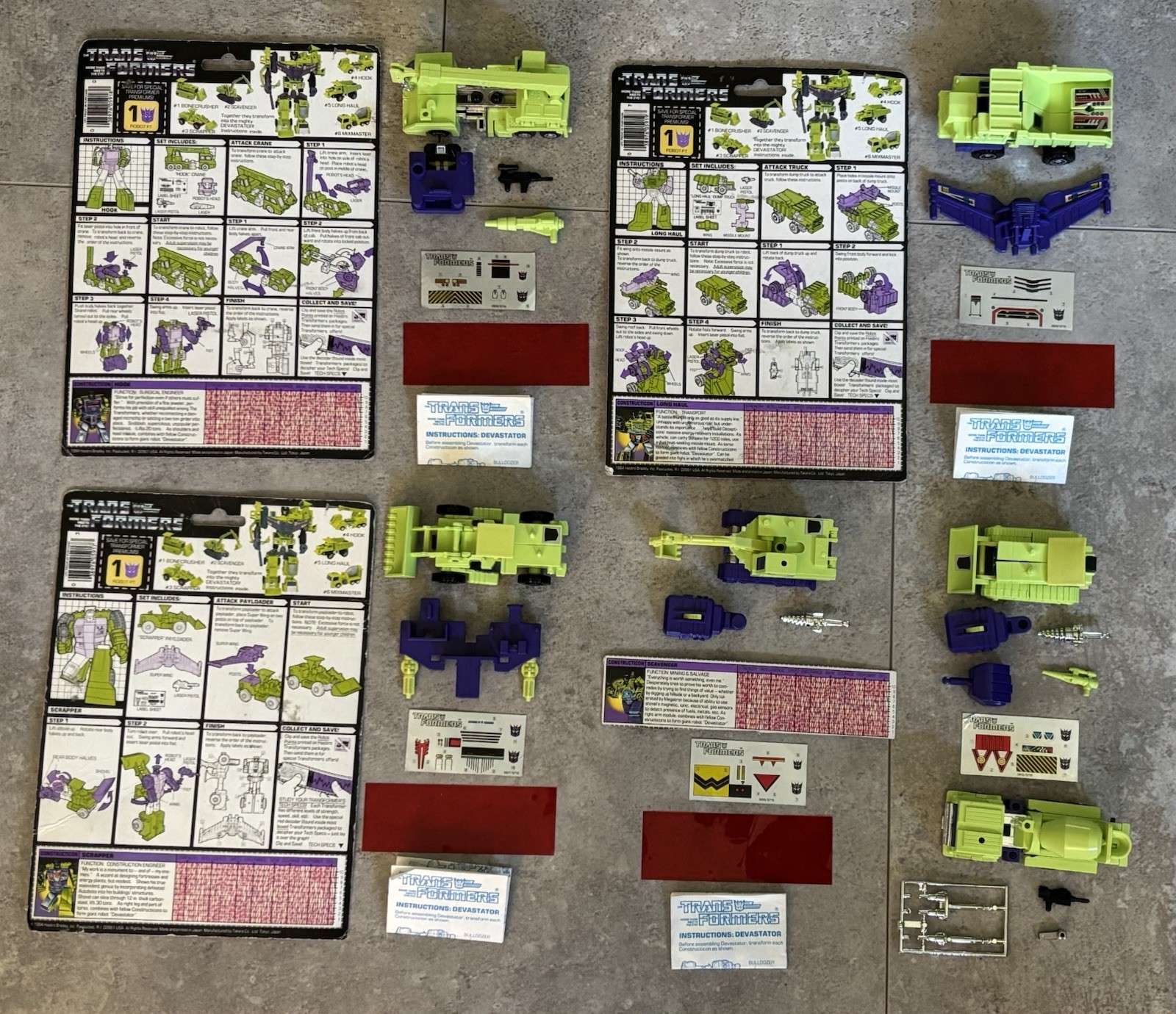 Transformers G1 1985- Constructicons/Devastator (Missing 6 Pieces)