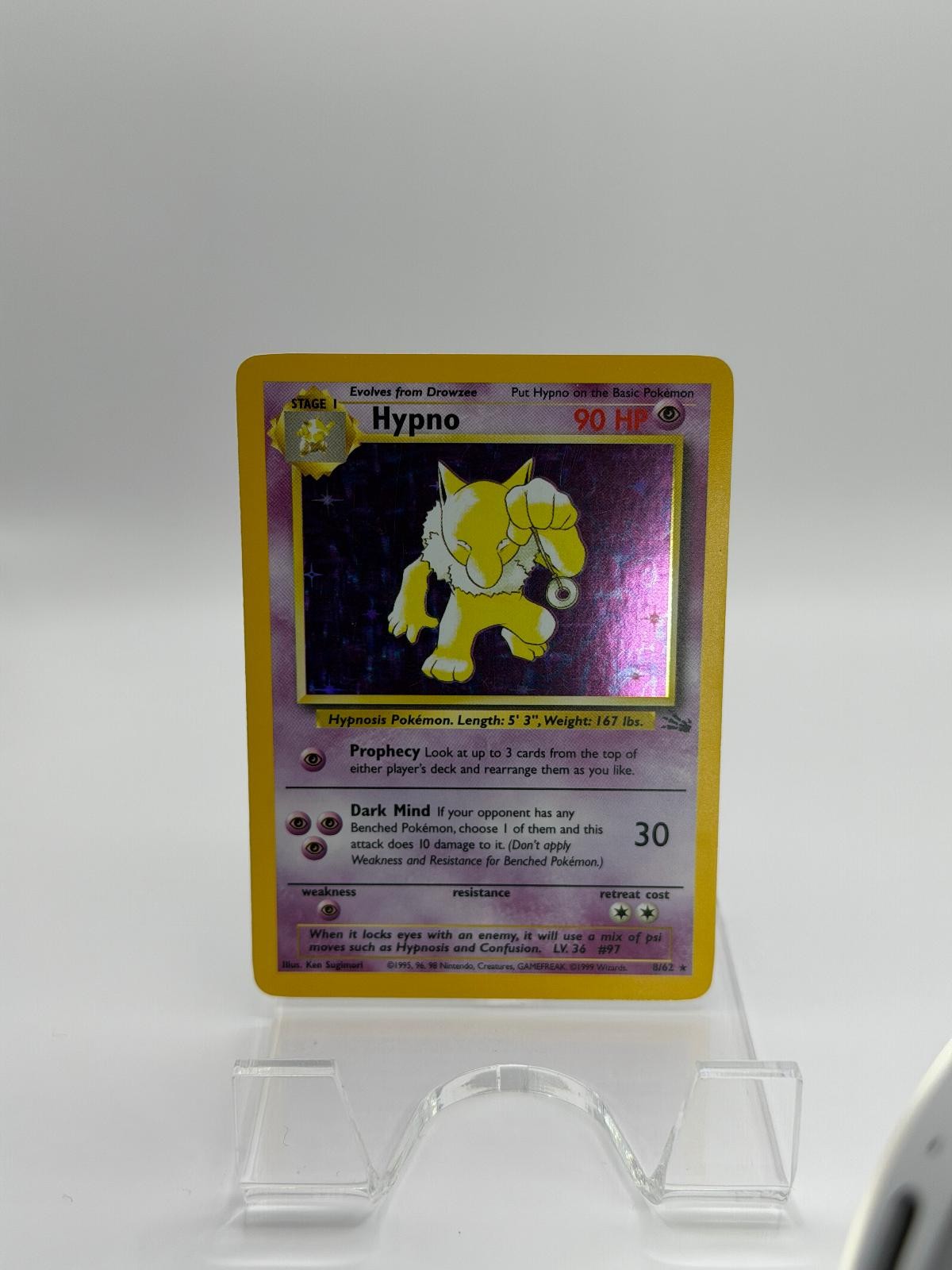 HYPNO UNLIMITED HOLO NEAR MINT FOSSIL MTG 8/62 HYPNO UNLIMITED HOLO NEAR MINT FOSSIL MTG 8/62