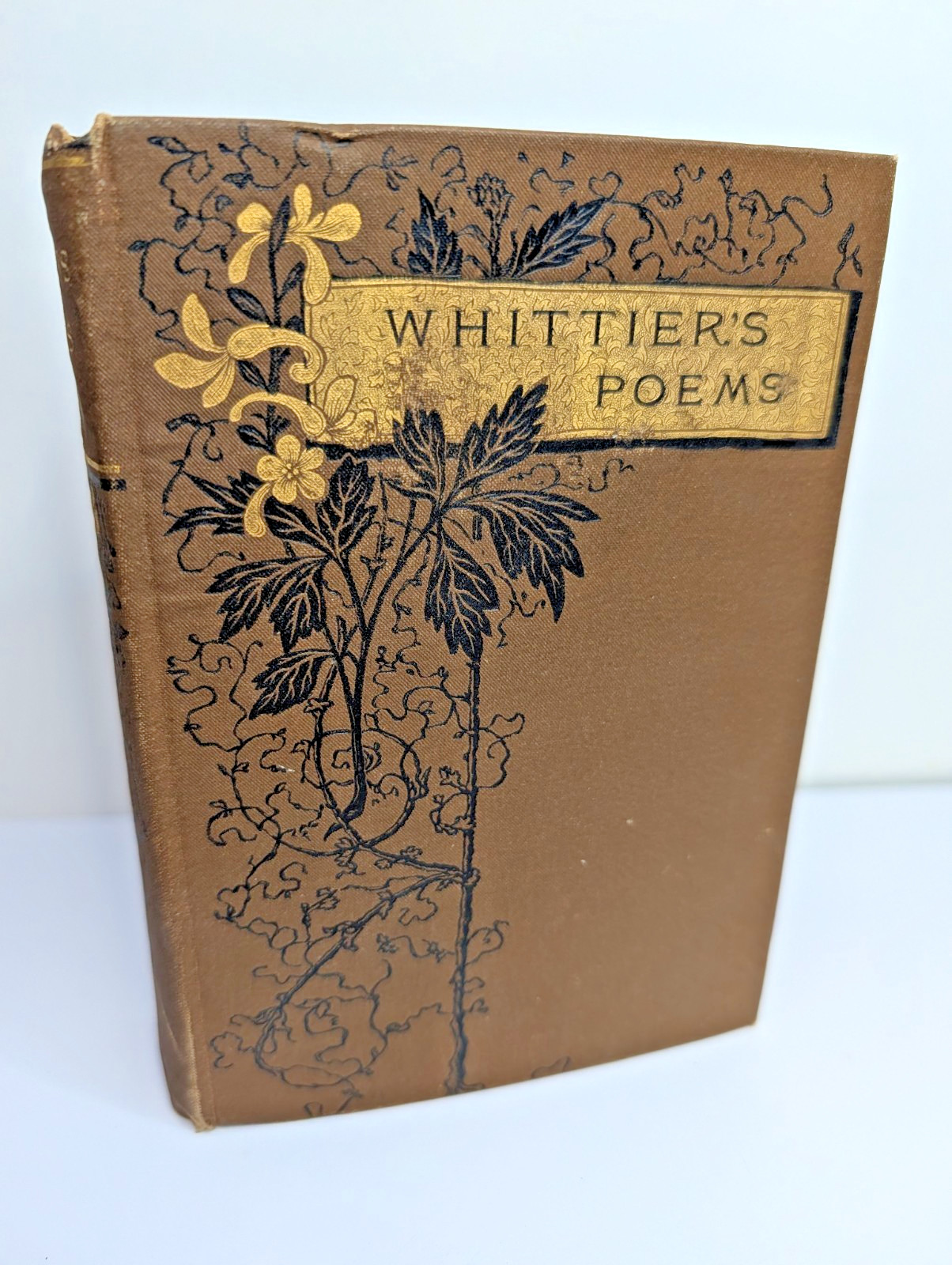 1886 Whittier\'s Poems / Poetical Works, Houghton Mifflin Riverside Press Antique
