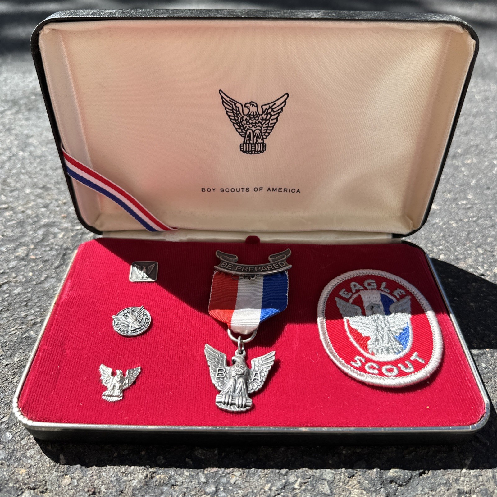 Vintage NEW 1970/80s Boy Scouts of America BSA Eagle Scout Presentation Box Set