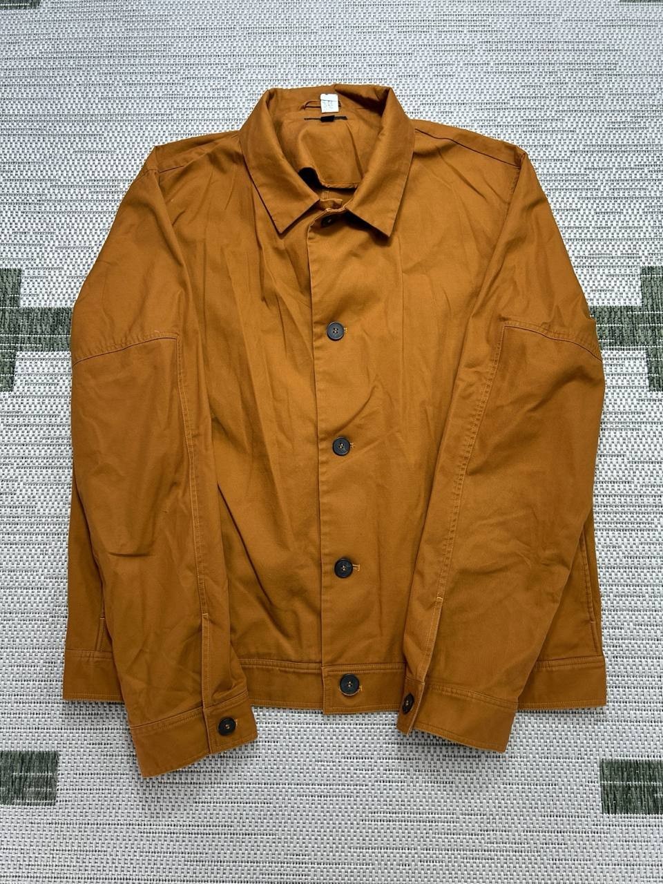 Cos Shirt Womens Large Brown Cotton Button Up 
