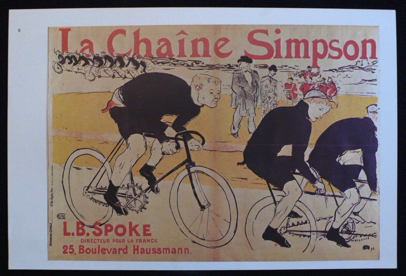 La Chaine Simpson Paris Vintage Bicycle Chain Poster 1973 Print Repro LAUTREC