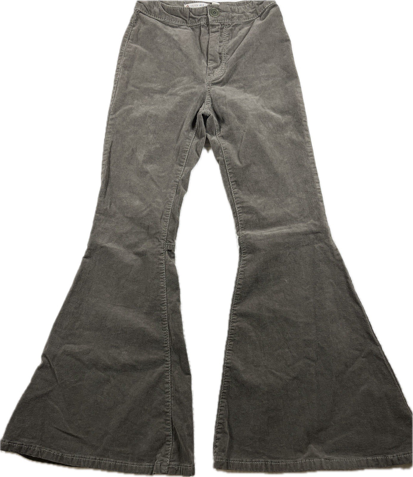 Chelsea & Violet Gray Corduroy Flare Pants Sz 25 Bell Bottom 70s Boho EUC Chelsea & Violet Gray Corduroy Flare Pants Sz 25 Bell Bottom 70s Boho EUC
