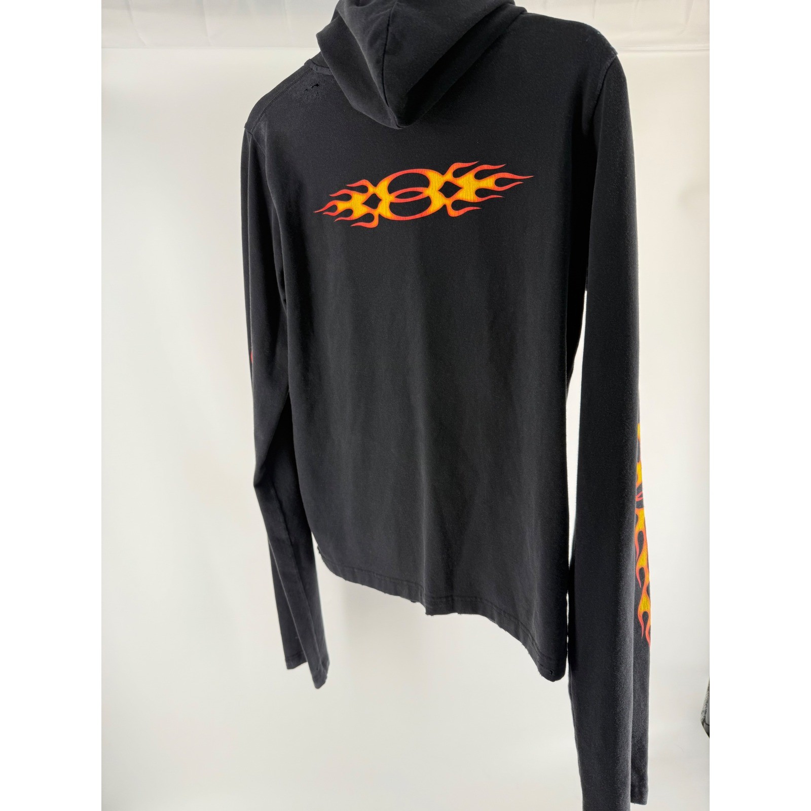 Balenciaga Unity Flame Hoodie Black Long Sleeve Graphic Sweatshirt XXL 794736 Balenciaga Unity Flame Hoodie Black Long Sleeve Graphic Sweatshirt XXL 794736