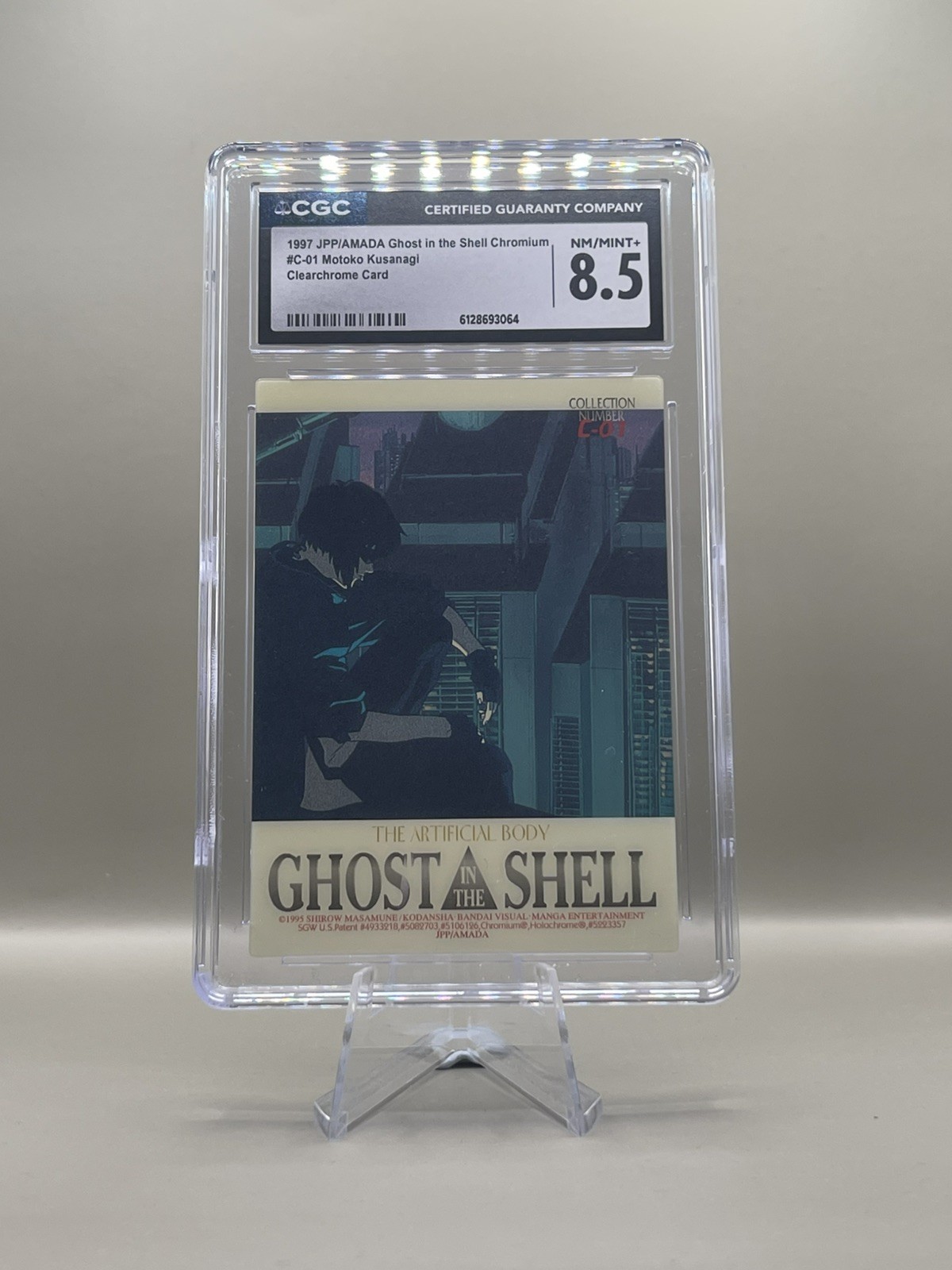 1997 Ghost In The Shell Clearchrome Card #C-01 CGC GRADED 8.5