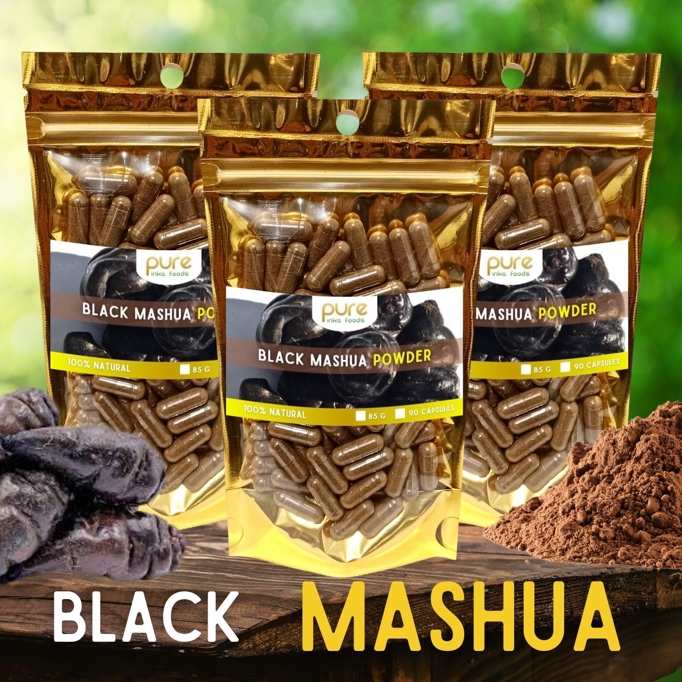 Mashua Capsules - 1 Pack of 90 Vegetarian Capsules - Mashua Negra