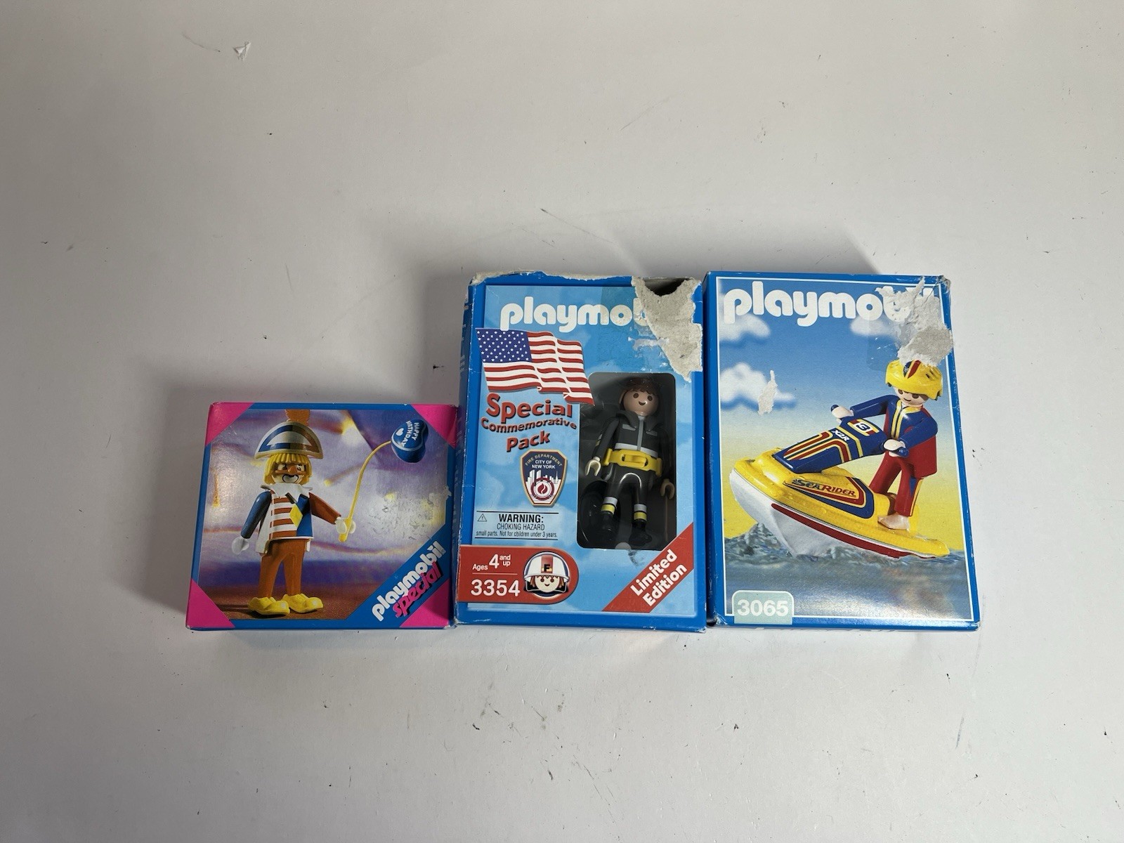 NEW Lot Of 3 Playmobil Figurines VTG 1999/ 2002 Sealed In Box Special Edition