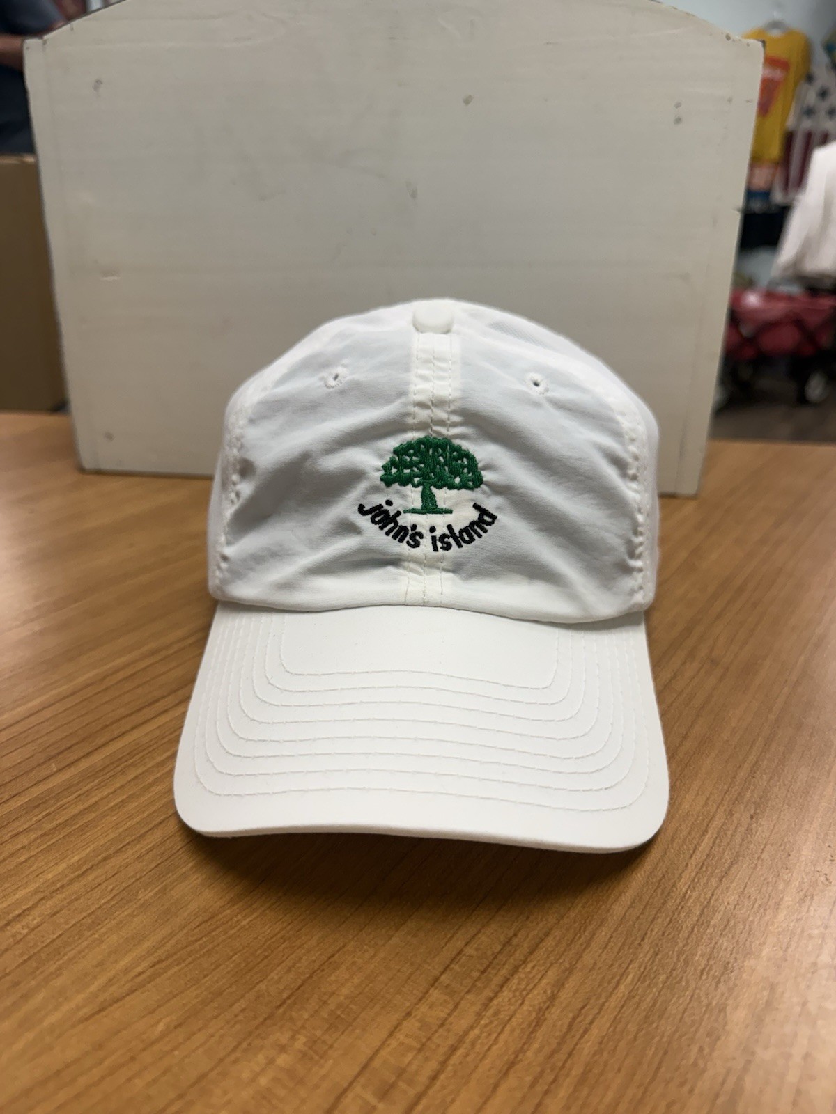 JOHN’S ISLAND Golf Adjustable Hat by Town Talk Breathable White