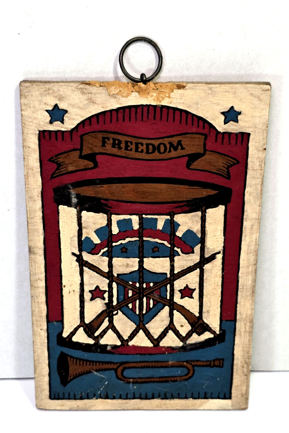 Vintage Colonial Wall Plaques Revolutionary Drum Americana Art Handmade Rustic Vintage Colonial Wall Plaques Revolutionary Drum Americana Art Handmade Rustic