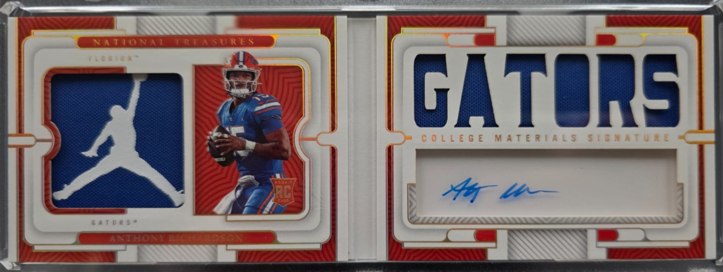 2023 Anthony Richardson National Treasures Rookie Jordan Patch Auto Booklet 2/5