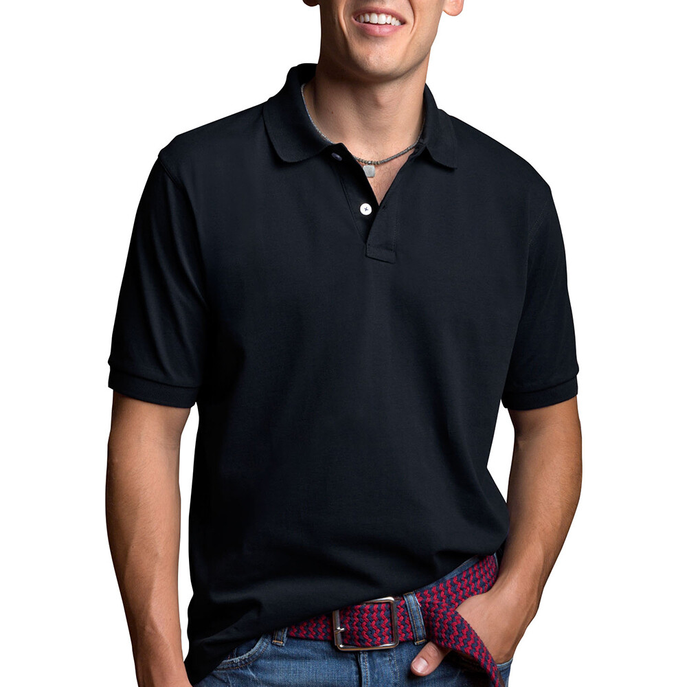 Men\'s Polo Shirt Dri-Fit Golf Sports Plain Cotton Jersey T Shirt Short Sleeve