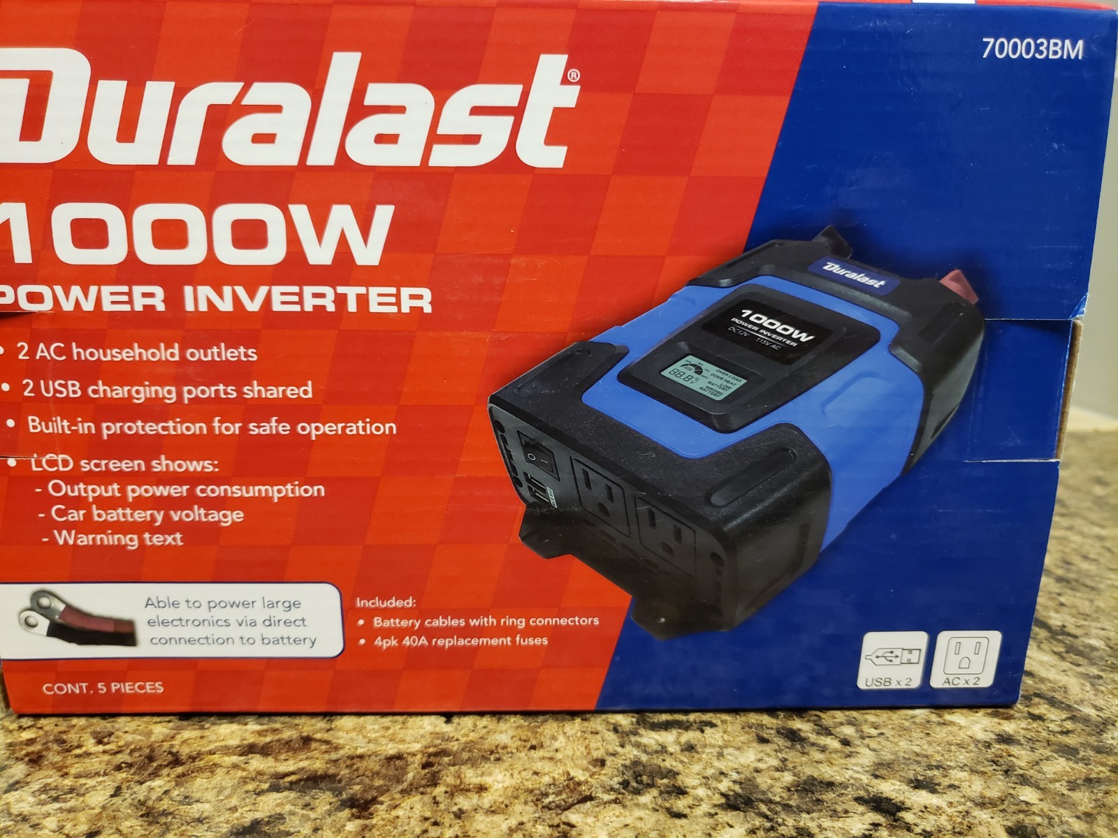 Duralast 1000 Watt Power Inverter 70003BM