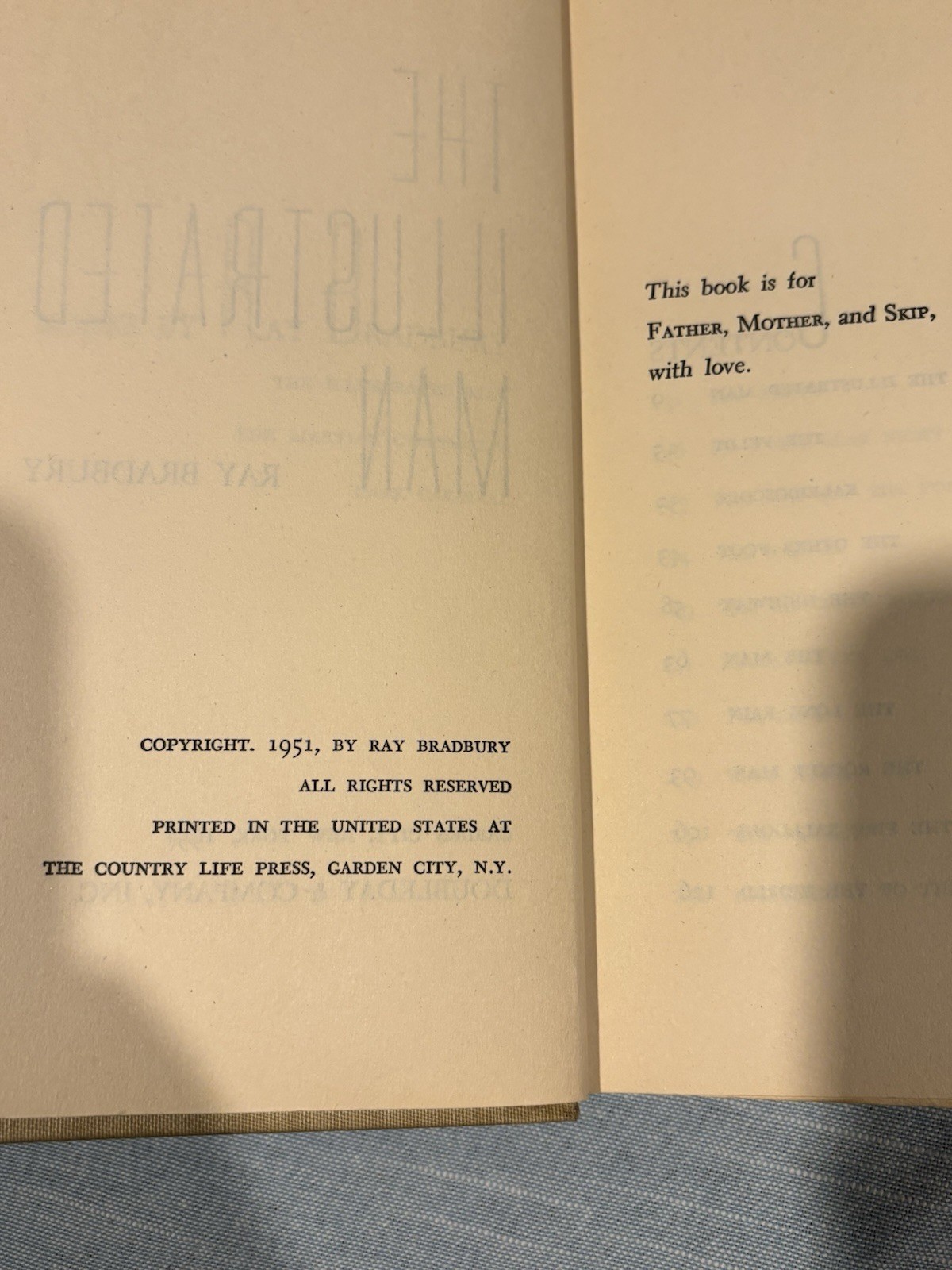 The Illustrated Man Ray Bradbury 1951 HC No DJ First Edition