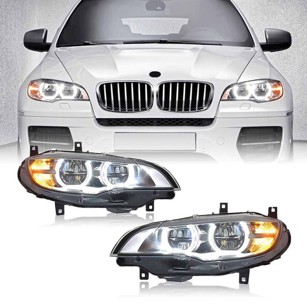 For BMW X5 X6 E70 E71 2008-2013 Xenon HID w/AFS Upgrade to LED Headlights LH RH