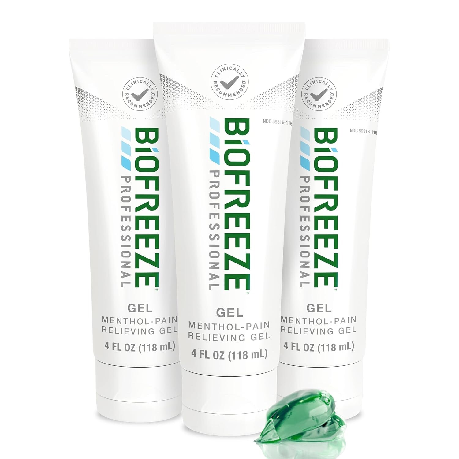 BiOFREEZE PROFESSIONAL FAST ACTING MENTHOL-PAIN RELIEF GEL 4 FL OZ/118mL 3 PACK BiOFREEZE PROFESSIONAL FAST ACTING MENTHOL-PAIN RELIEF GEL 4 FL OZ/118mL 3 PACK
