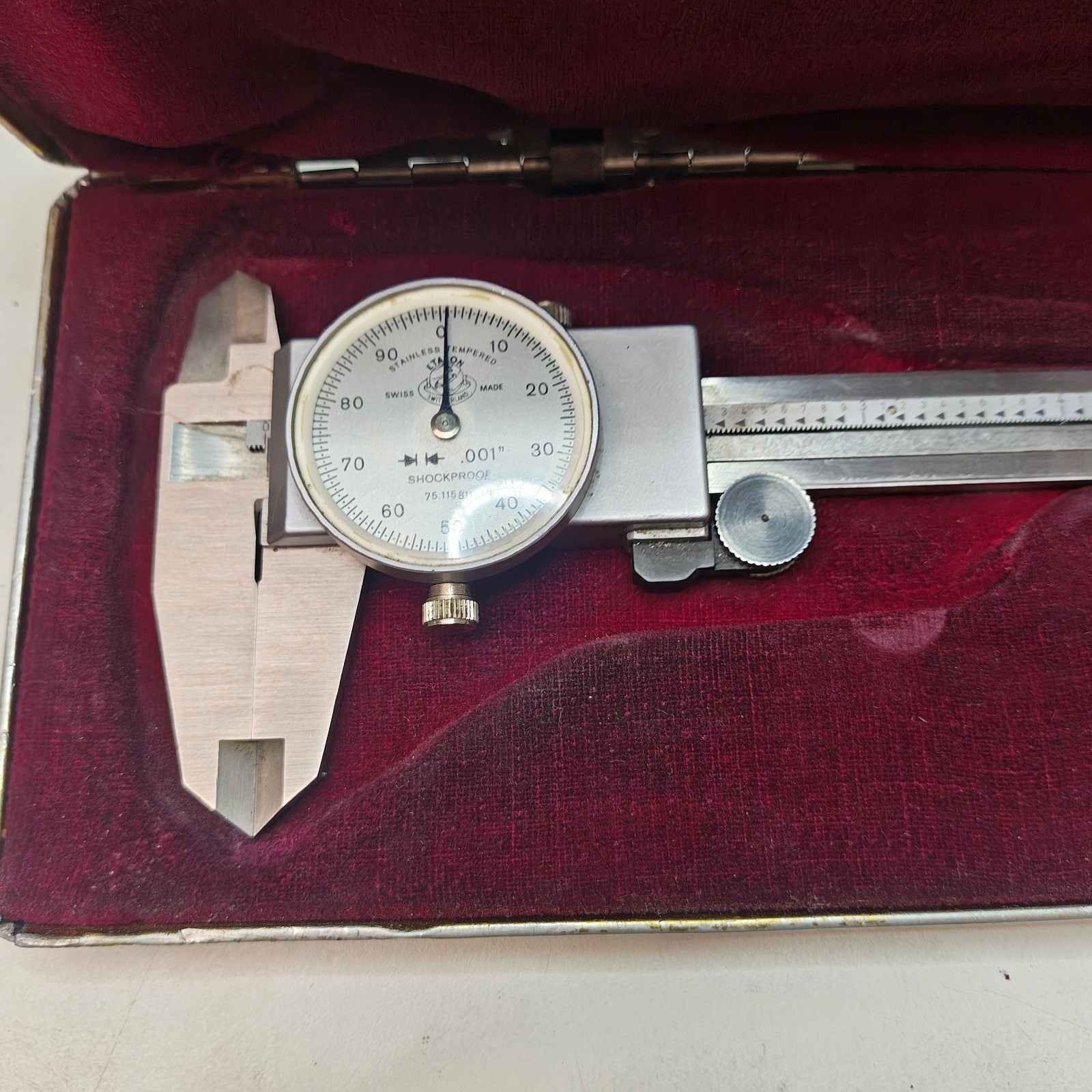 Vtg Etalon Swiss Dial Caliper 6\