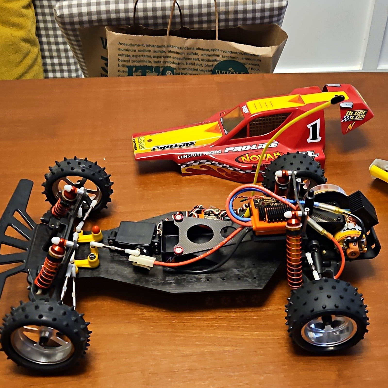 MIP Associated RC10 1:10 2WD Electric Off-Road Buggy Red Body Novak Vintage