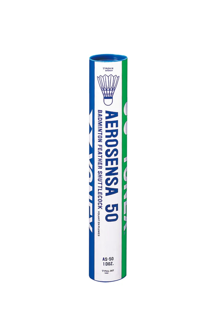 Yonex Aerosensa 50 Badminton Feather Shuttlecocks (1 doz.) - New, in sealed tube Yonex Aerosensa 50 Badminton Feather Shuttlecocks (1 doz.) - New, in sealed tube