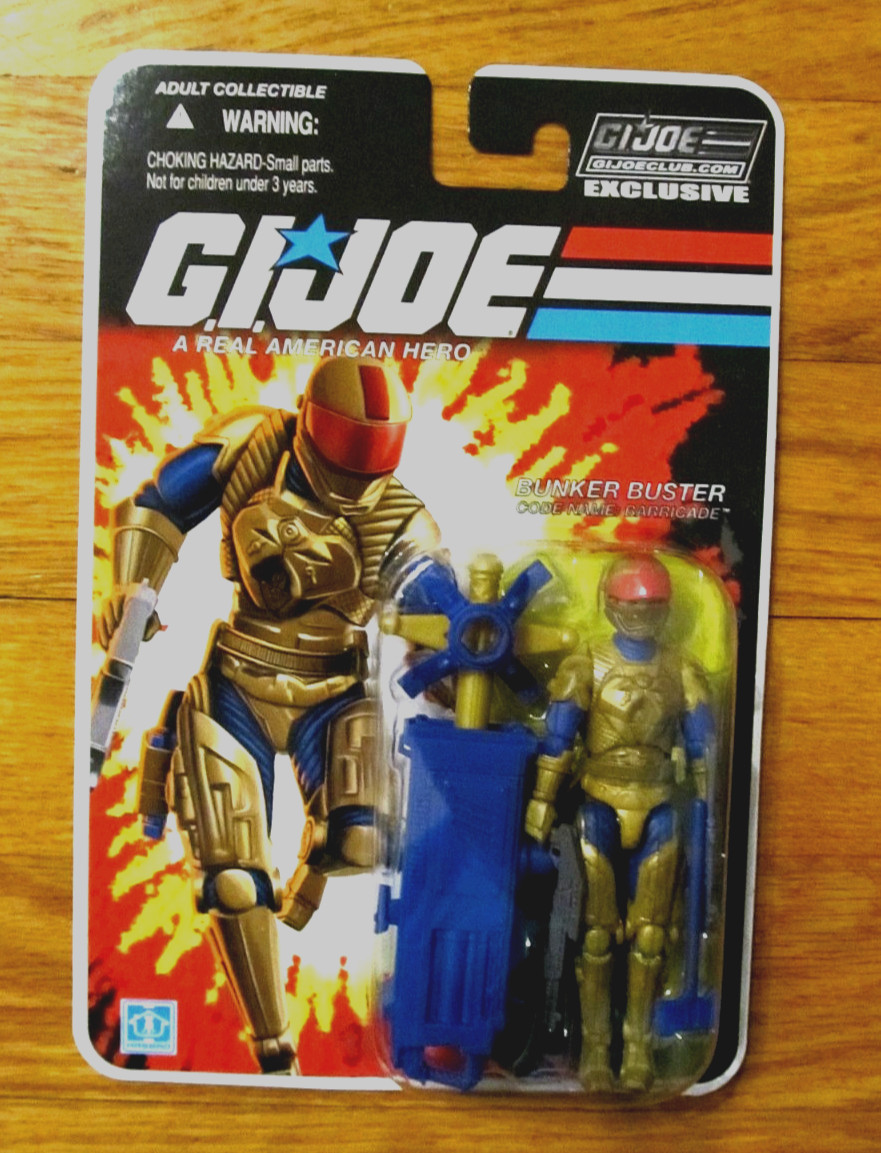 GI Joe FSS, Barricade, 1/18th Scale, Moc, Club Exclusive, Joe Con, Retro, 50th