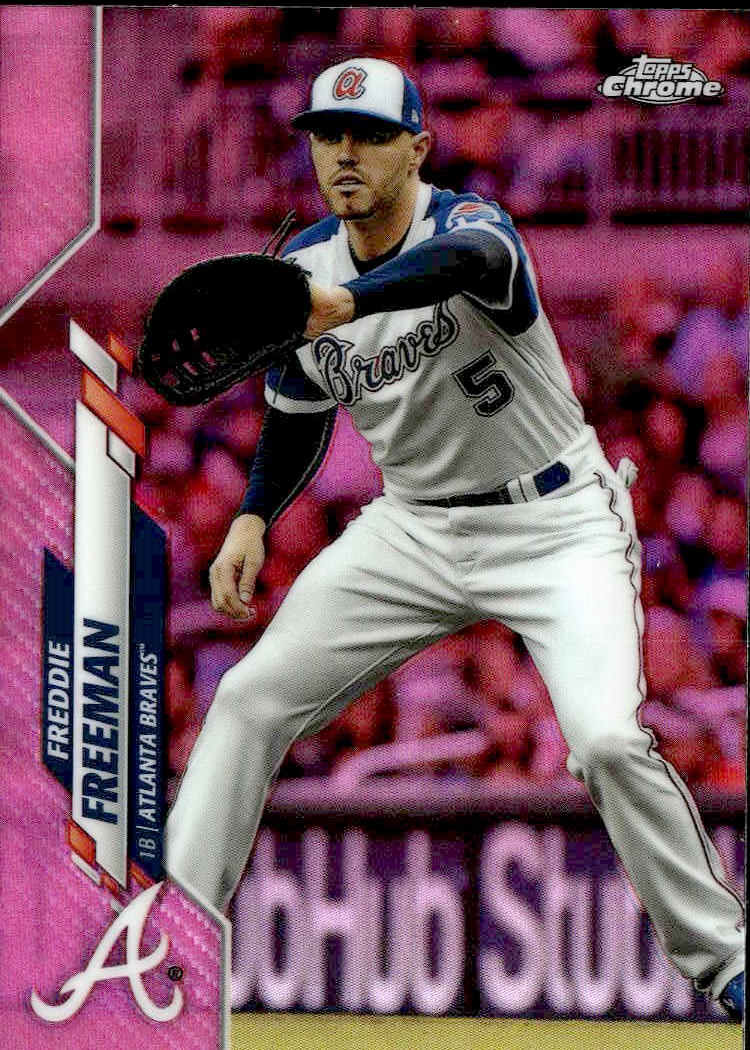 2020 Topps Chrome #131 Freddie Freeman Pink Refractor 2020 Topps Chrome #131 Freddie Freeman Pink Refractor
