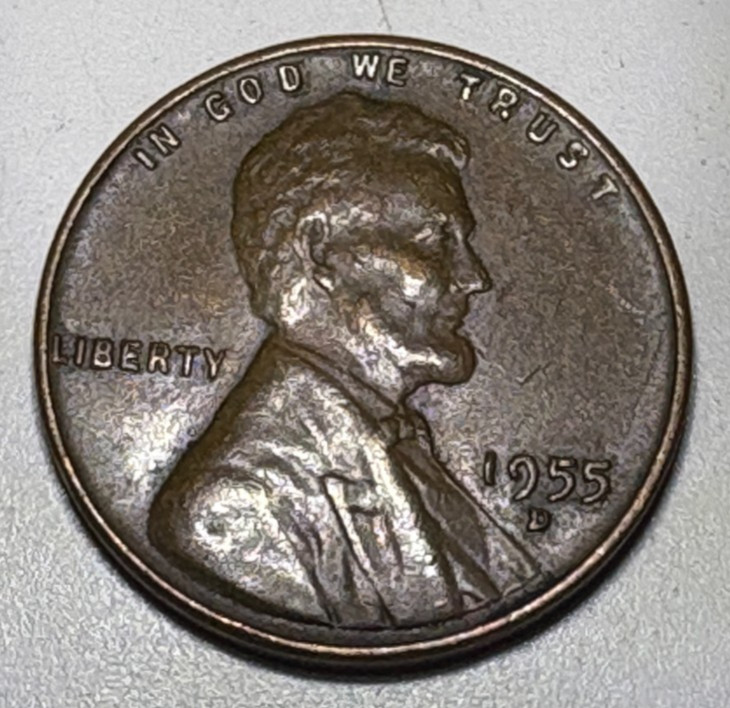 RARE - 1955 D Lincoln Wheat Penny “L” In Liberty on rim RARE - 1955 D Lincoln Wheat Penny “L” In Liberty on rim