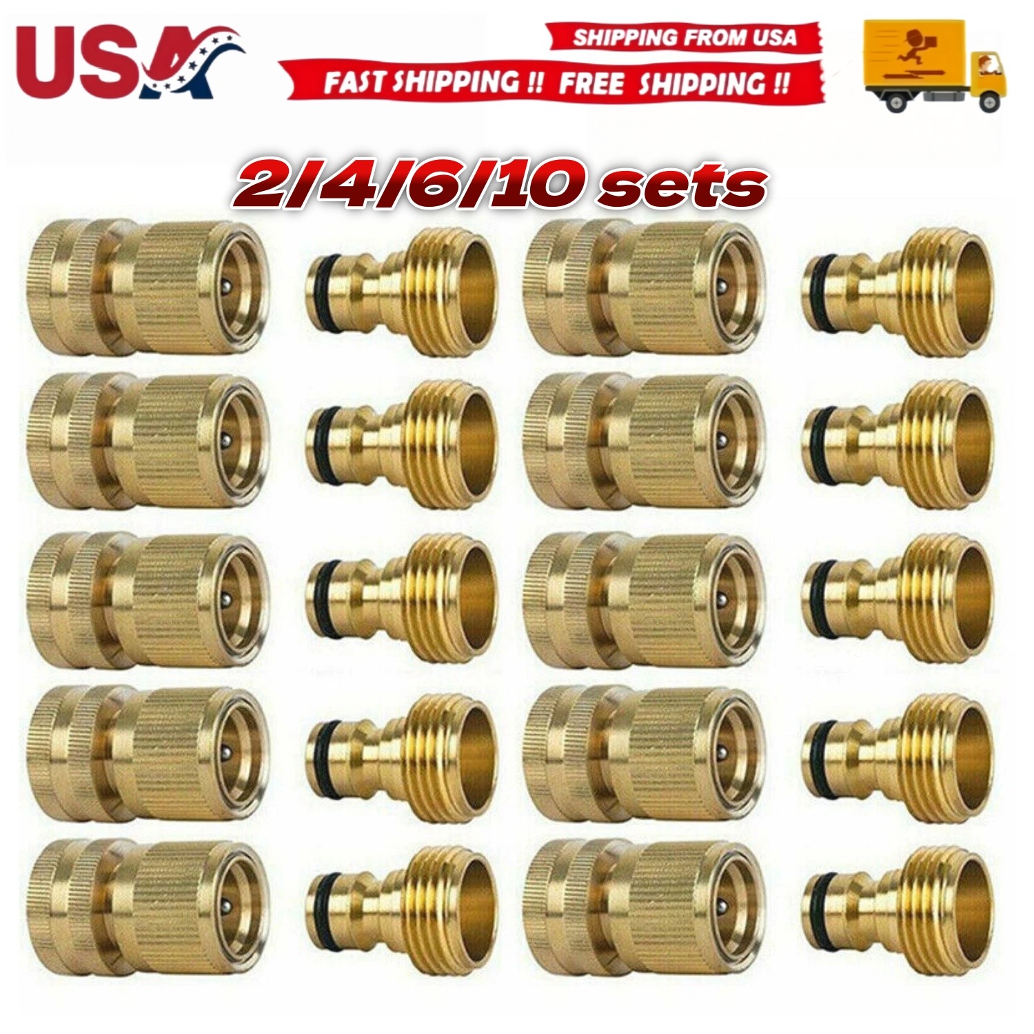 US Garden Hose Quick Connect Water Hose 3/4\