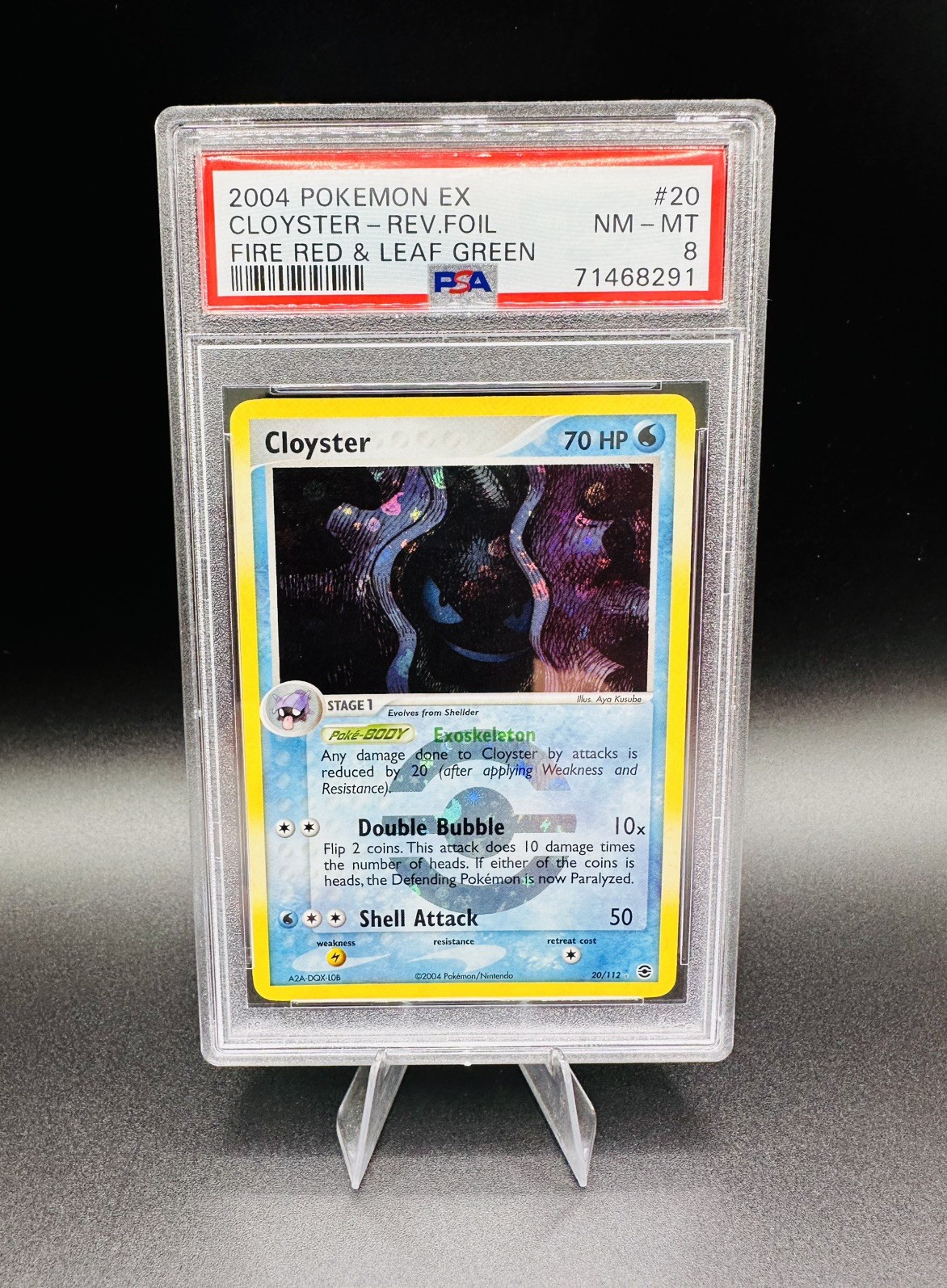 2004 Pokemon Cloyster Reverse Holo EX Fire Red & Leaf Green 20 PSA 8 Near Mint
