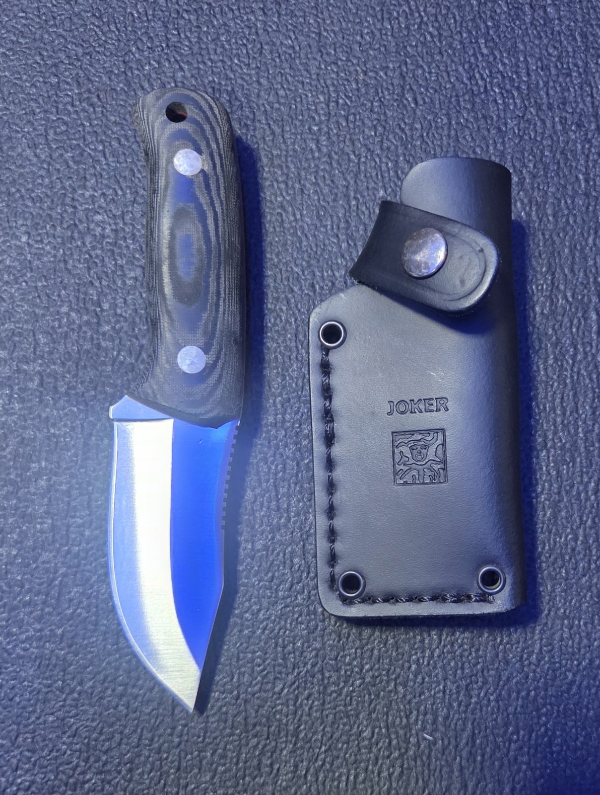 Joker Erizo TS1 Black/White Micarta Bohler N695 Fixed Blade Knife w/ Sheath Joker Erizo TS1 Black/White Micarta Bohler N695 Fixed Blade Knife w/ Sheath