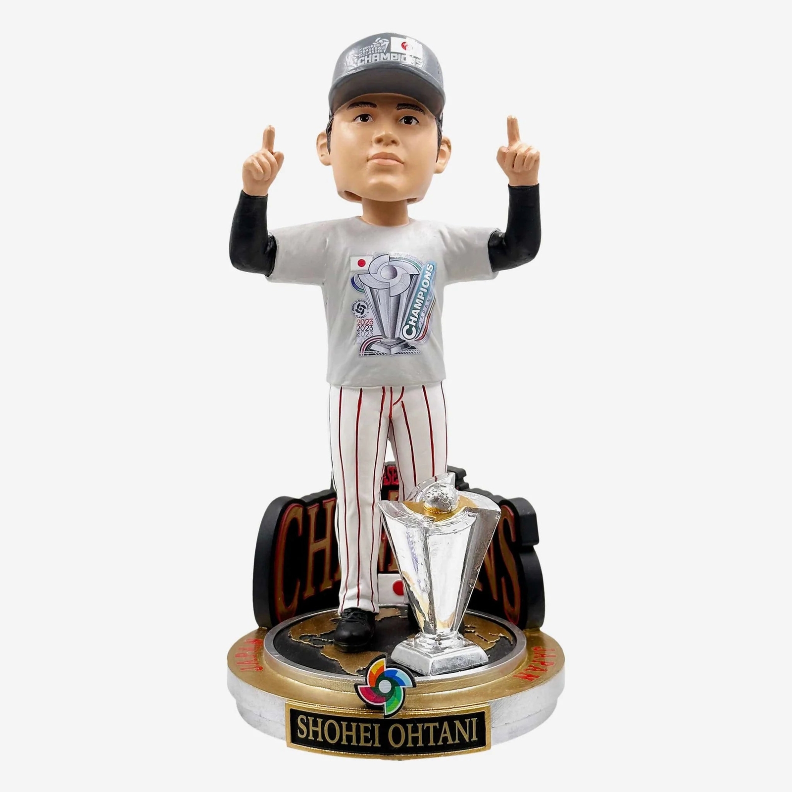 Shohei Ohtani Japan 2023 World Baseball Classic Champions Cap & Tee Bobblehead