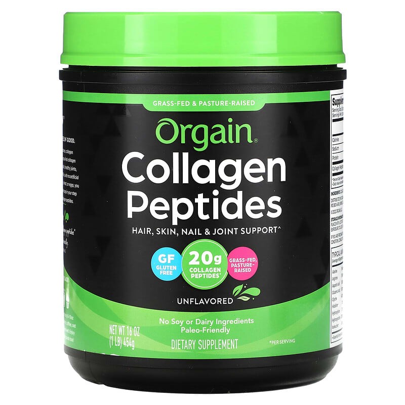 2 X  Orgain, Collagen Peptides, Unflavored, 1 lb (454 g)