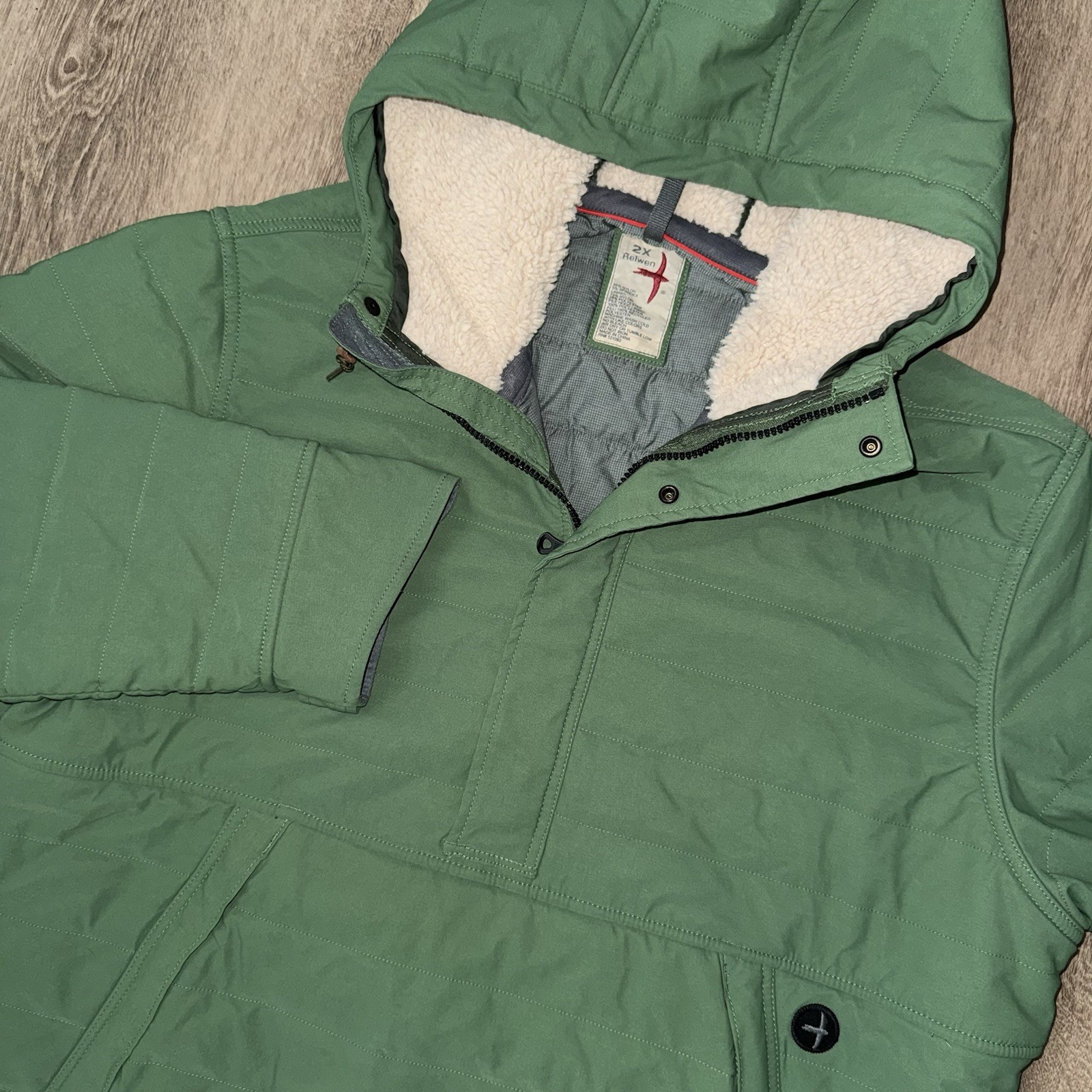Relwen Channel Anorak Exclusive Insulated Quilted Jacket Men’s 2XL Turf Green