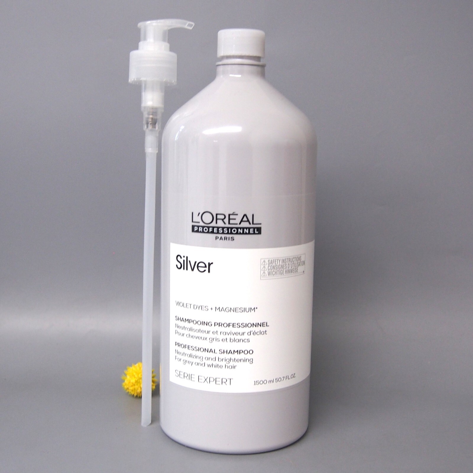 W PUMP L\'Oreal Professional Serie Expert Silver Shampoo 50.7oz /1500ml