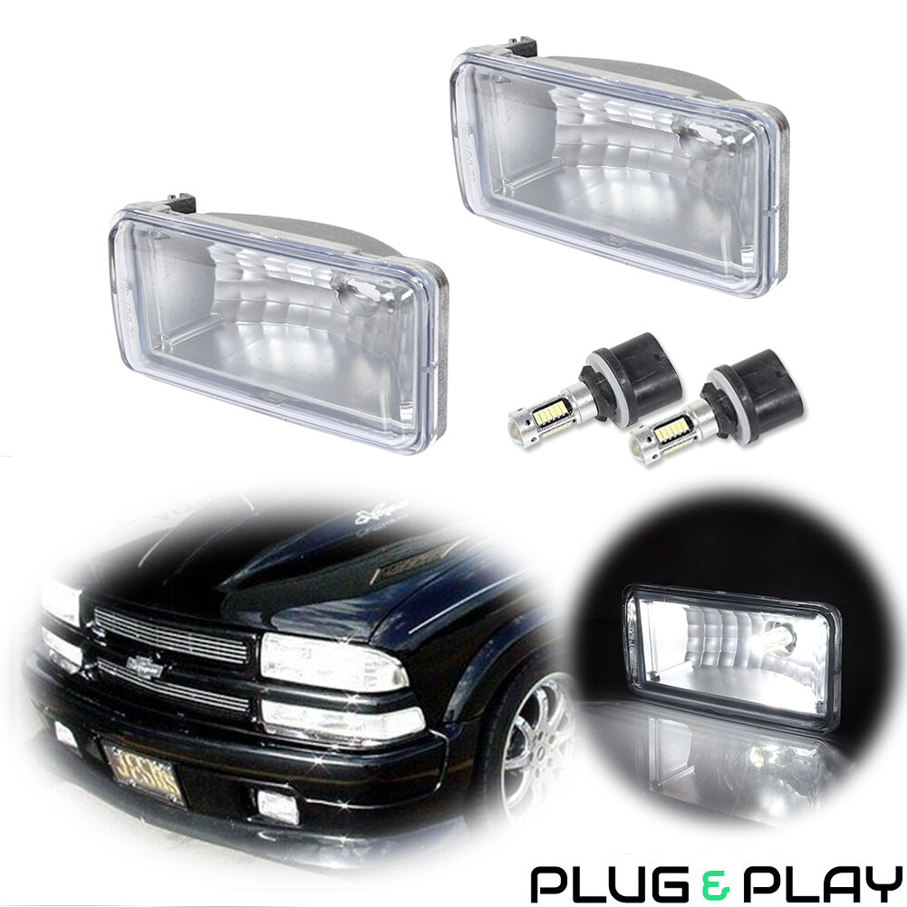 PAIR CLEAR BUMPER FOG LIGHT REPLACEMENT FITS FOR 1998-04 CHEVY S10 PICKUP BLAZER