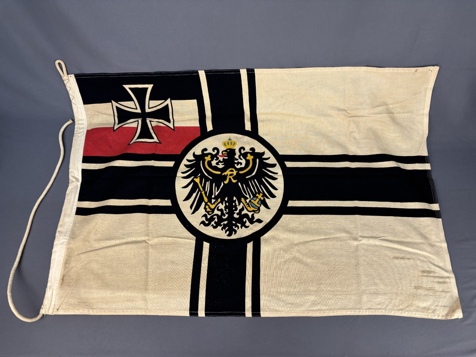 WW1 Imperial German Kaiserliche Marine Reichskriegsflagge Naval 35” Flag, 1970s WW1 Imperial German Kaiserliche Marine Reichskriegsflagge Naval 35” Flag, 1970s