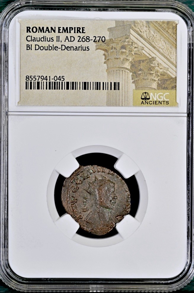 Emperor Claudius II Gothicus 268-270AD Genuine NGC Certified Ancient Roman Coin