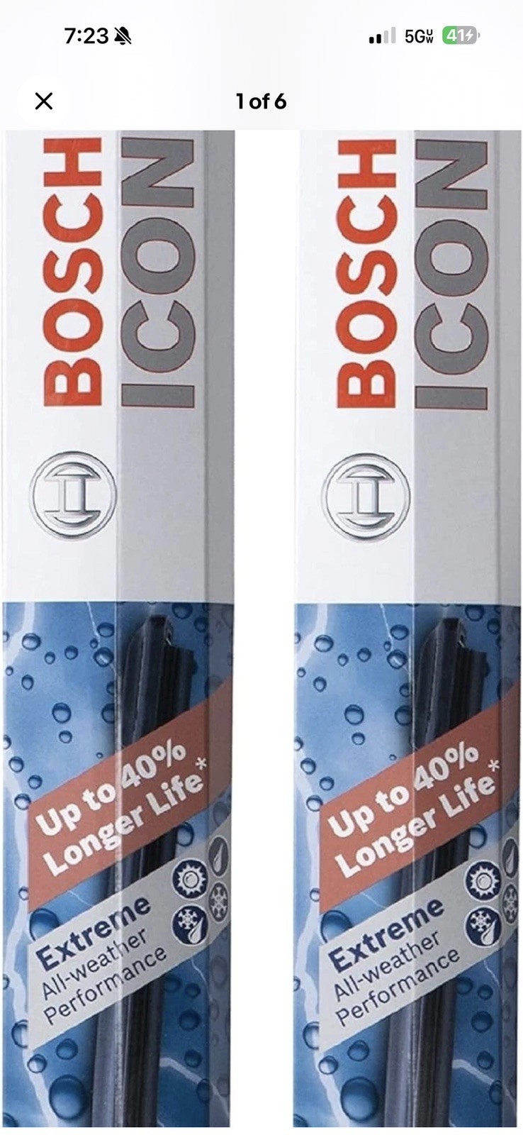 BOSCH 24A22A ICON Beam Wiper Blades - Set of 2 Blades (24A & 22A)