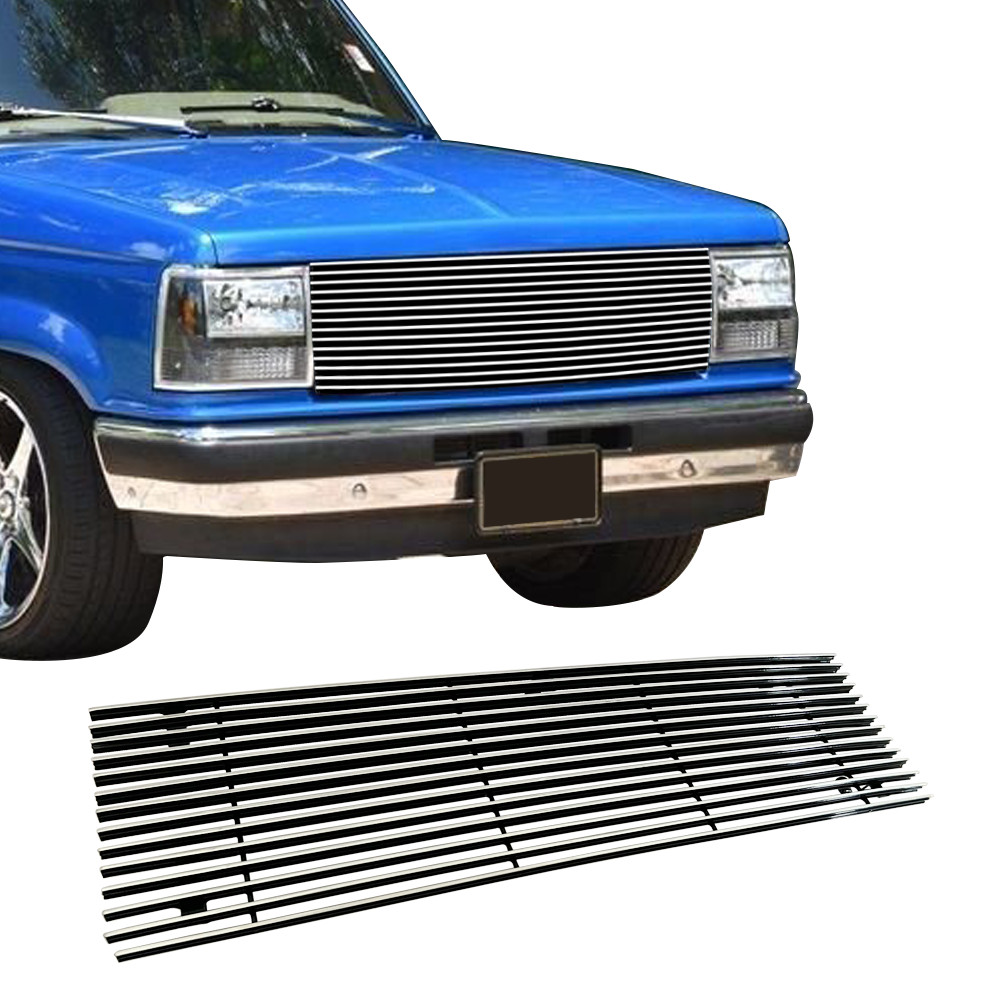 Fits 1989-1992 Ford Bronco 2/Ranger Aluminum Chrome Billet Grille Grill Insert