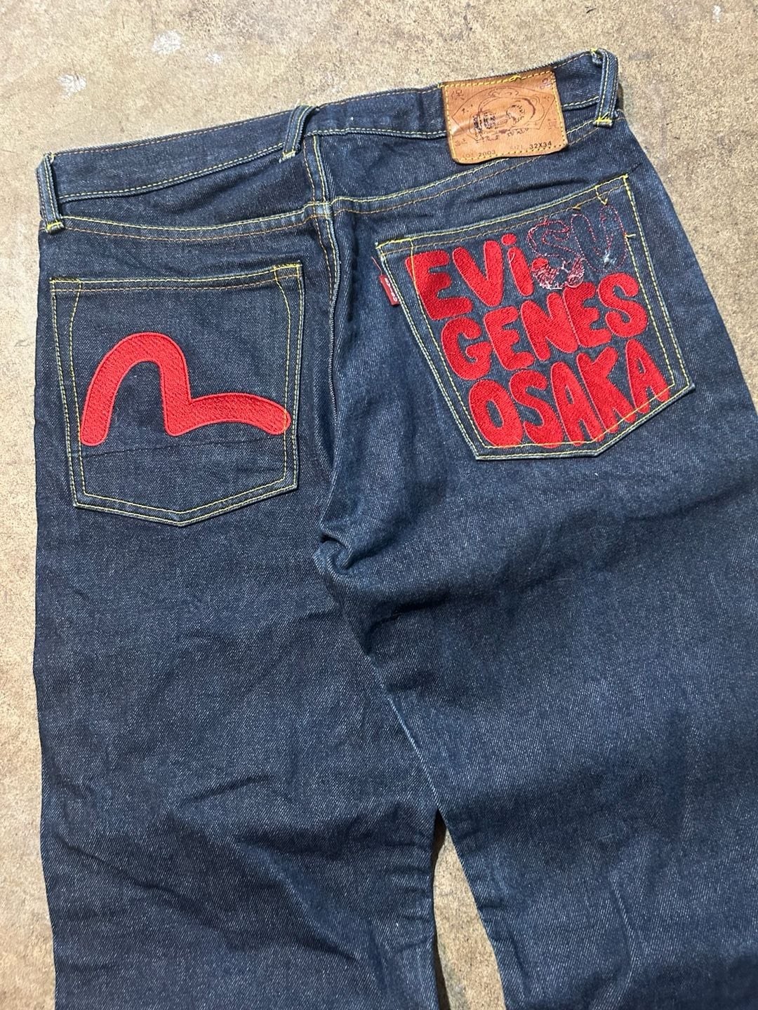Vintage Japanese Evisu Seagull Embroidered Denim