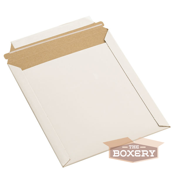 50 - 18x24'' Rigid Flat Photo Mailers - Self-Seal - White  from The Boxery