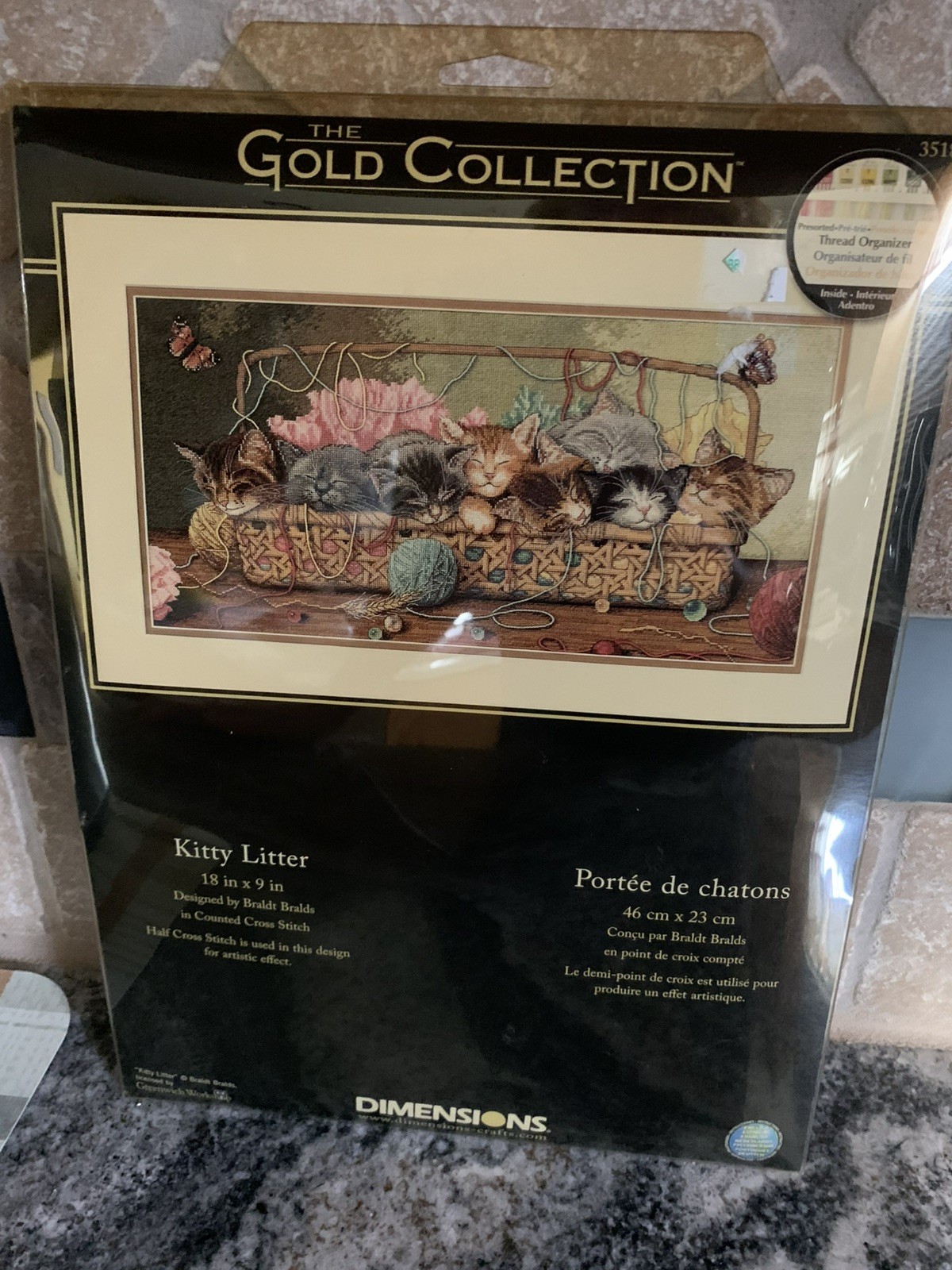Dimensions Gold Collection “Kitty Litter” Counted Cross Stitch Kit 35184 New Dimensions Gold Collection “Kitty Litter” Counted Cross Stitch Kit 35184 New