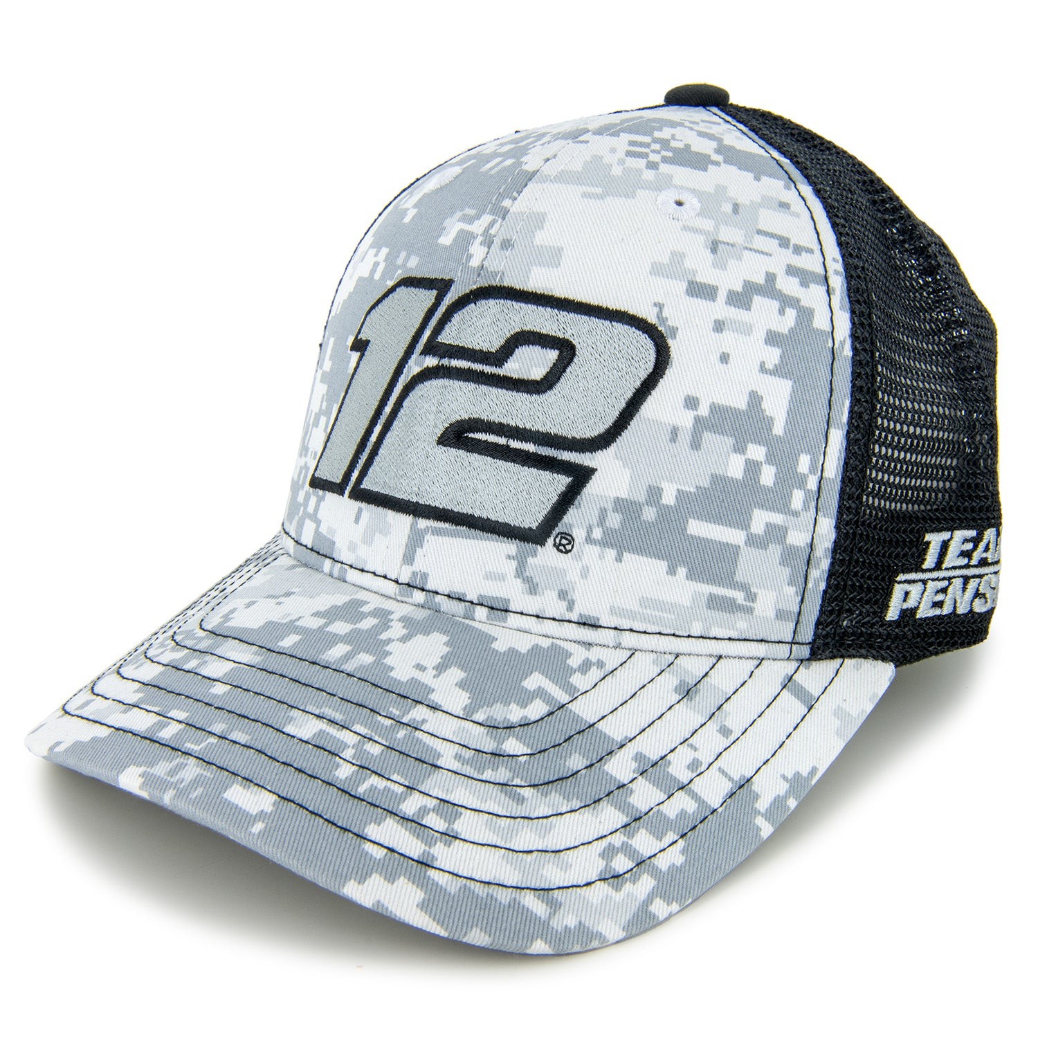 Ryan Blaney Digital Camo #12 Hat White/Black