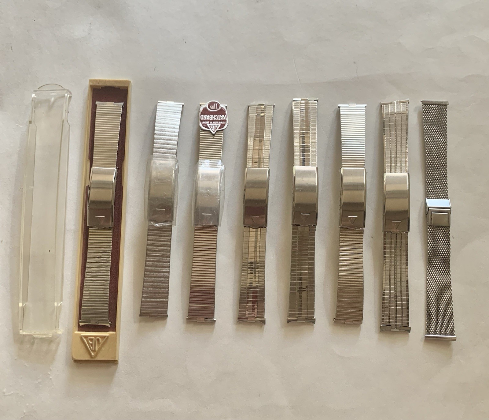 8 Vintage NOS JB Stainless Deployment Watch Bands Lot Never Used