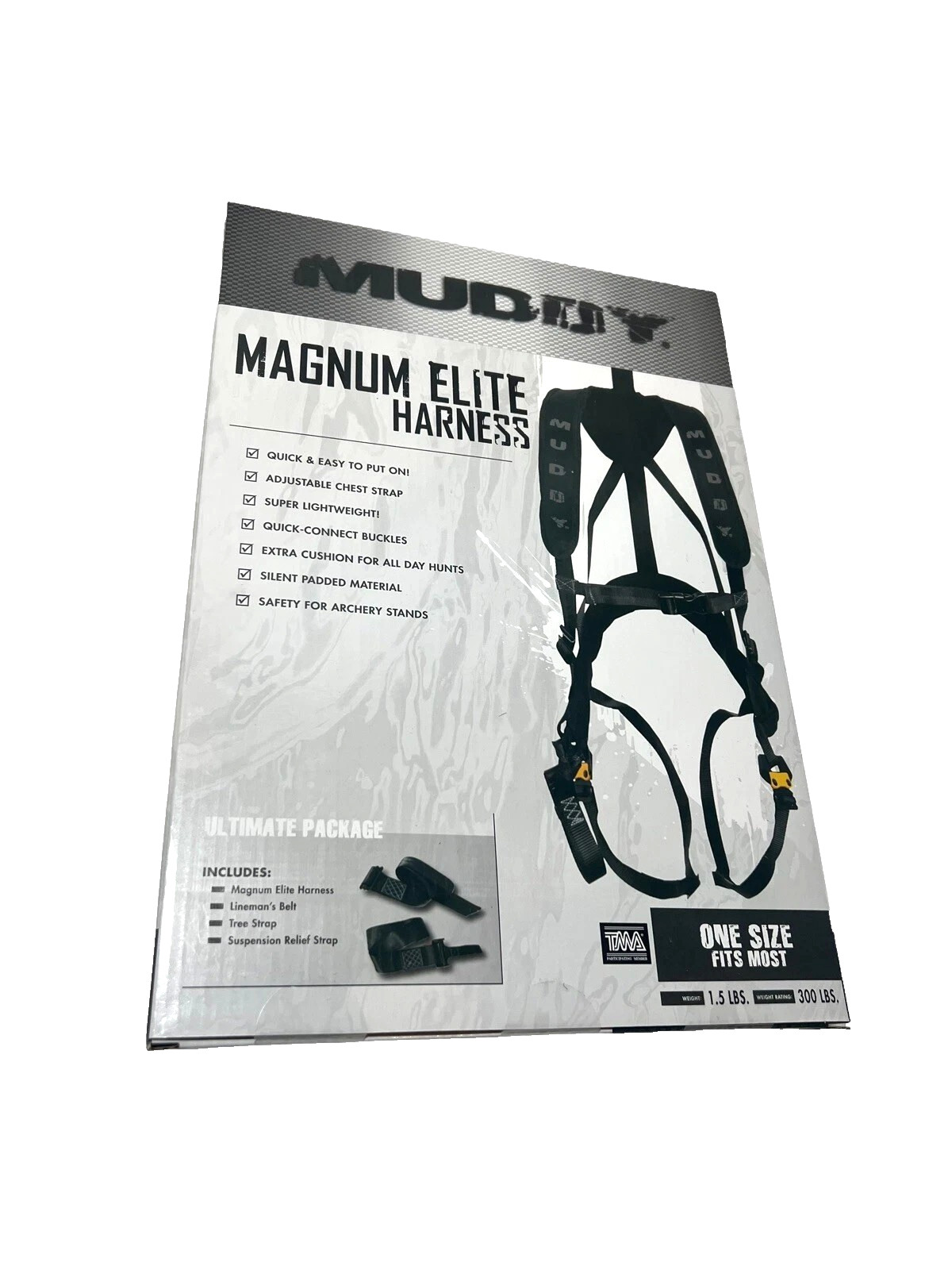Muddy Magnum Elite Safety Harness (Model: MUD-MSH120-GY) NEW