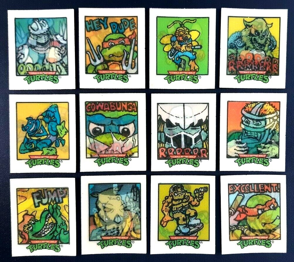 Vtg 1991 TMNT Movie Lenticular Flicker Card Lot 100% Complete 2 Sets For $12