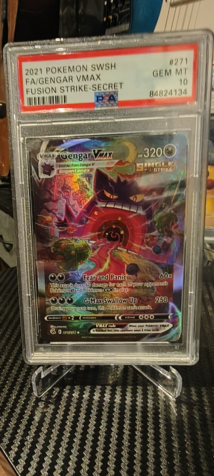 2021 pokemon swsh fa/gengar vmax psa 10