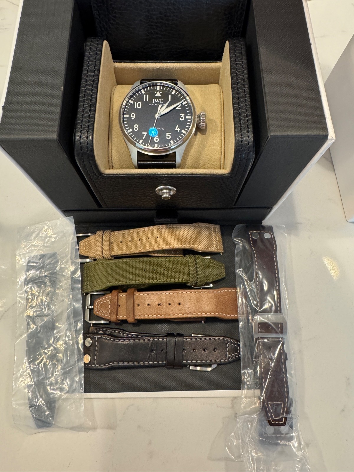IWC Big Pilot 43 -  IW329301 - Two OEM straps and 5 third party straps