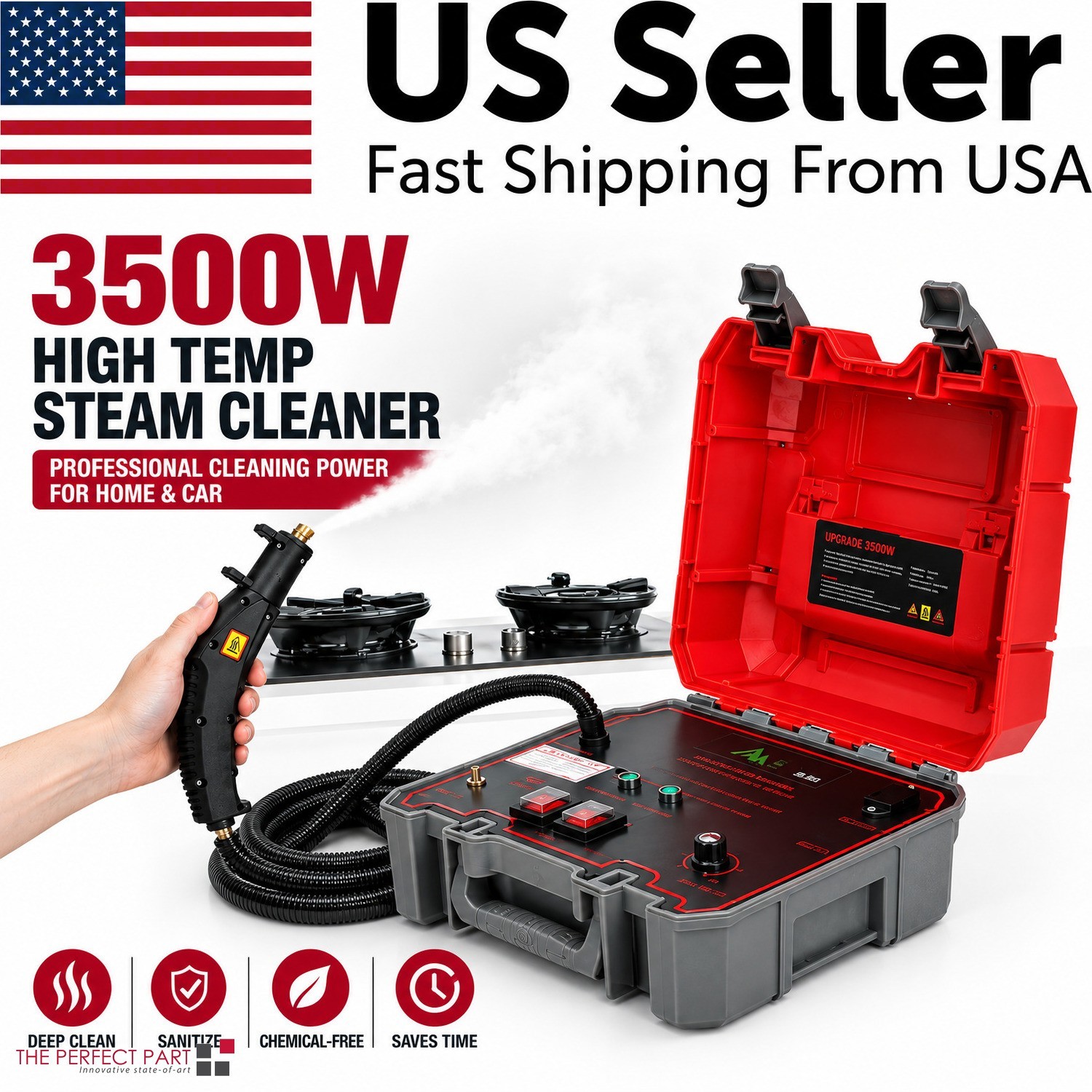 3500W Handheld Car Detailing Cleaning Machine High Temp Steam Cleaner Household 3500W Handheld Car Detailing Cleaning Machine High Temp Steam Cleaner Household
