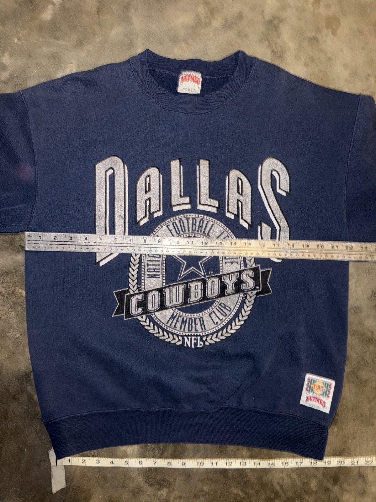 Vintage Dallas Cowboys Members Club Sweatshirt Size L Nutmeg Mills USA Crewneck